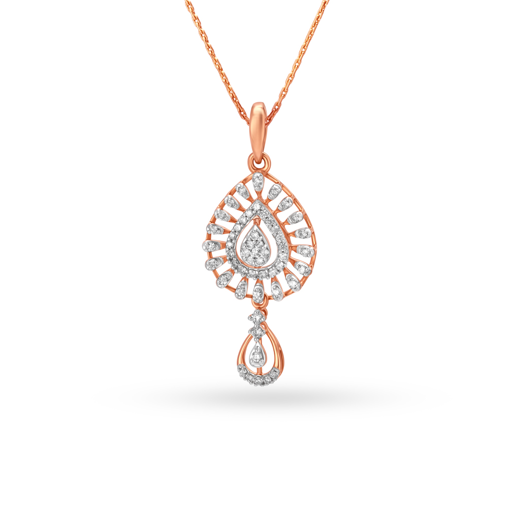 Enticing Teardrop Diamond Pendant
