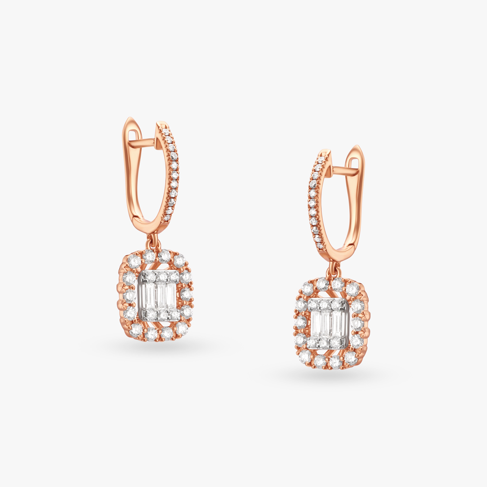 Stunning Diamond Hoop Earrings