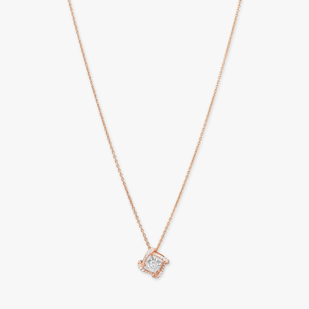 

Refined Brilliance Diamond Pendant with Chain and Earrings Set