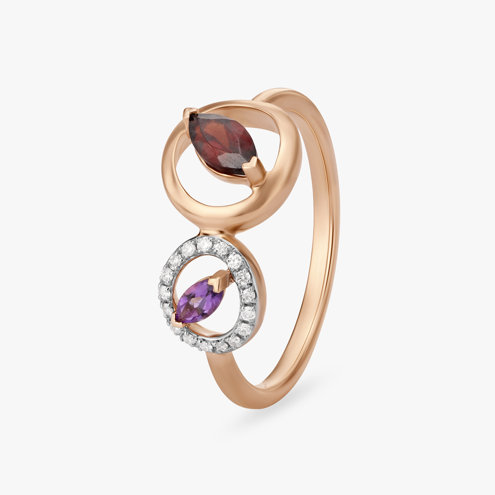 Gemstone Enchantment Diamond Finger Ring
