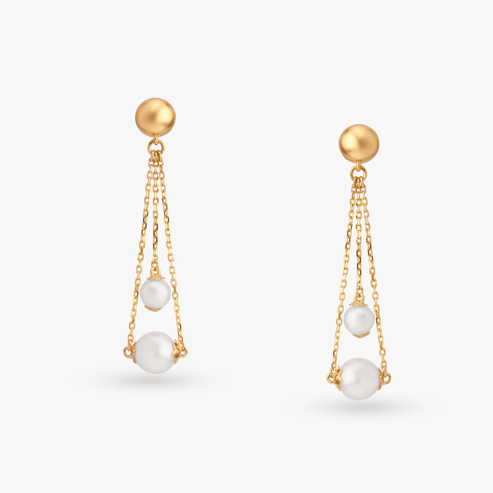 Graceful Chandelier Pearl Drop Earrings