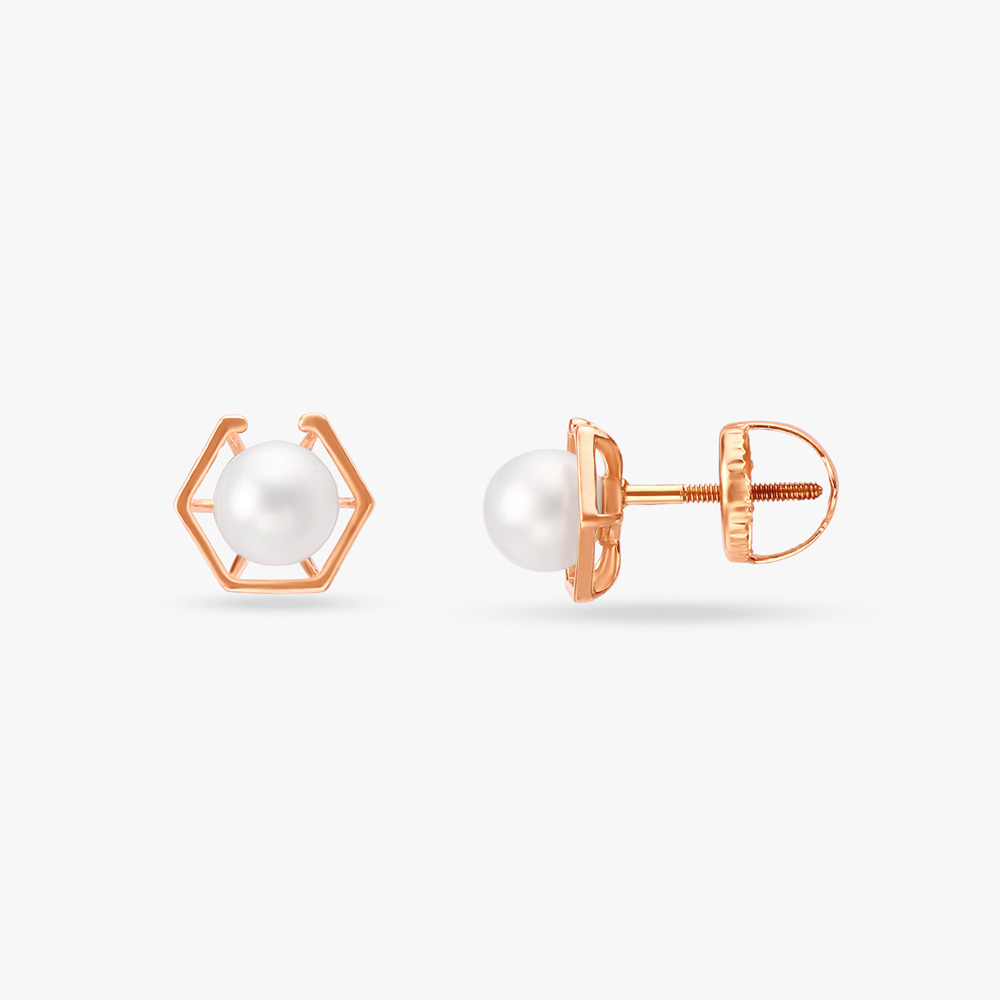 

Suave Pearl Stud Earrings