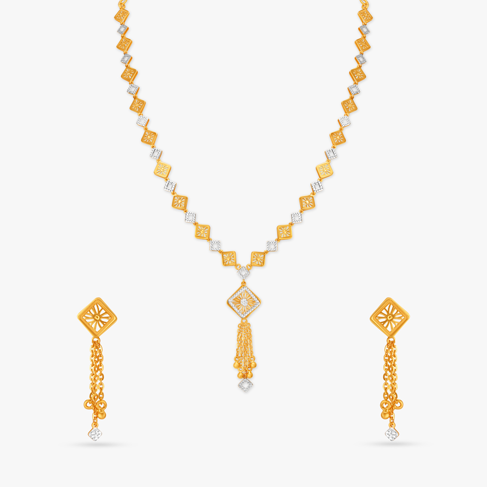 Ethereal Geometric Necklace Set