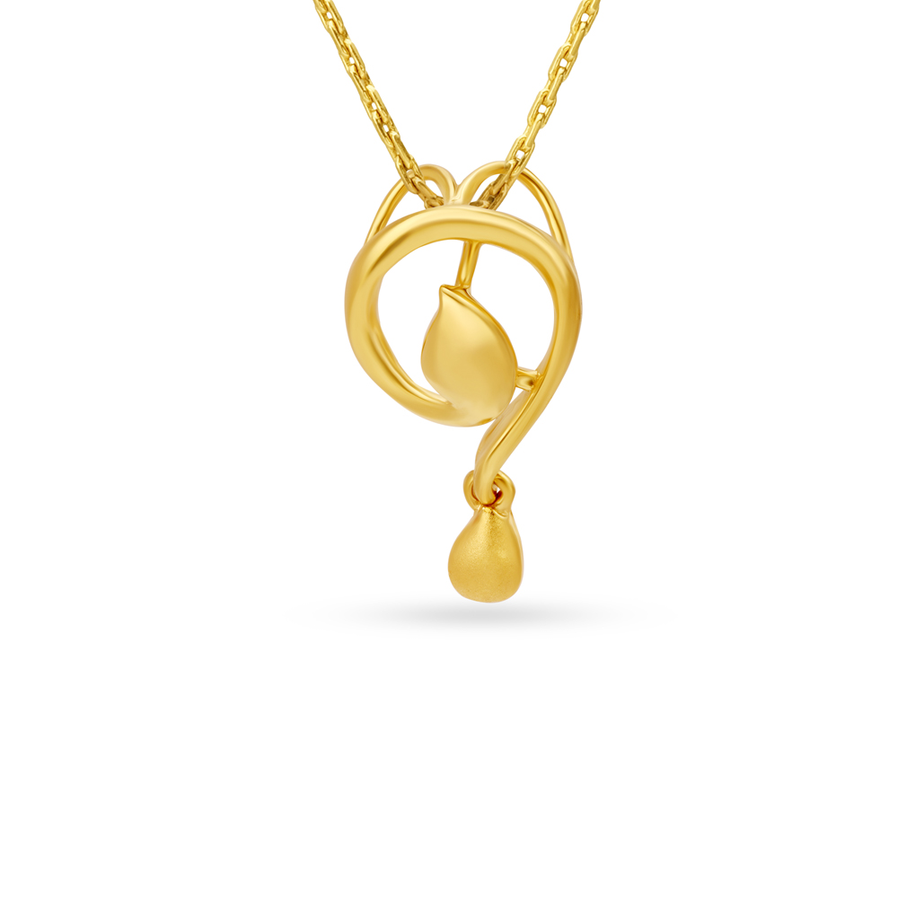 Modern Aesthetic Gold Pendant