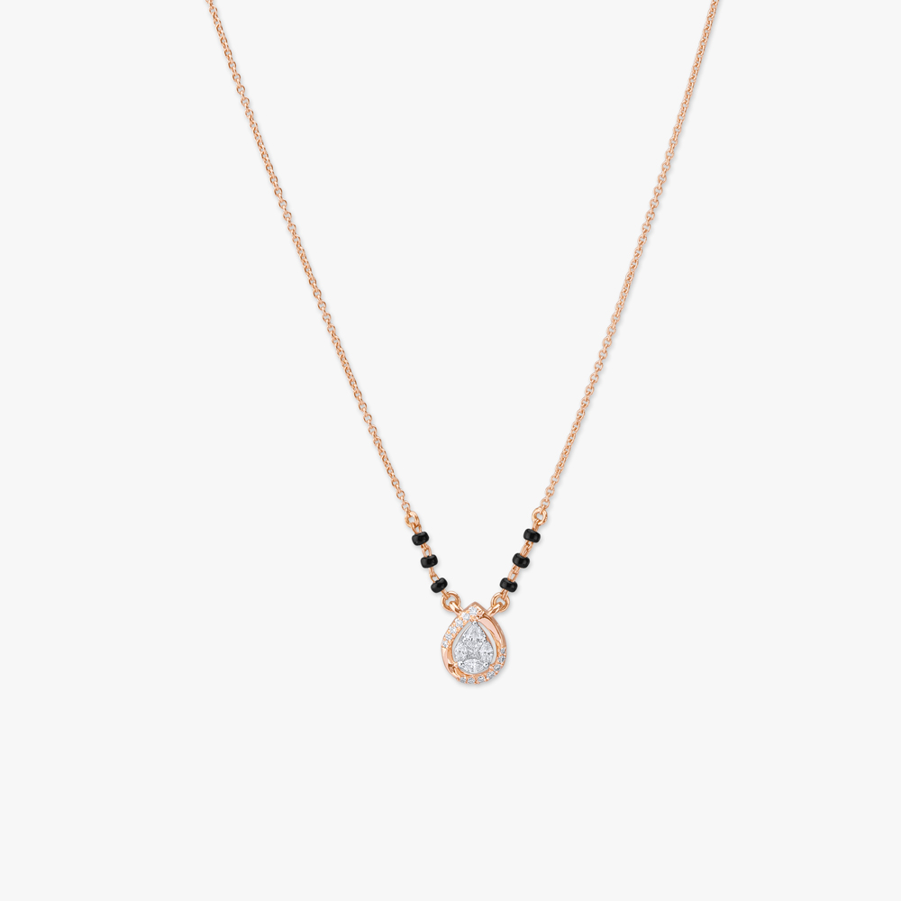 

Sparkling Teardrop Diamond Mangalsutra