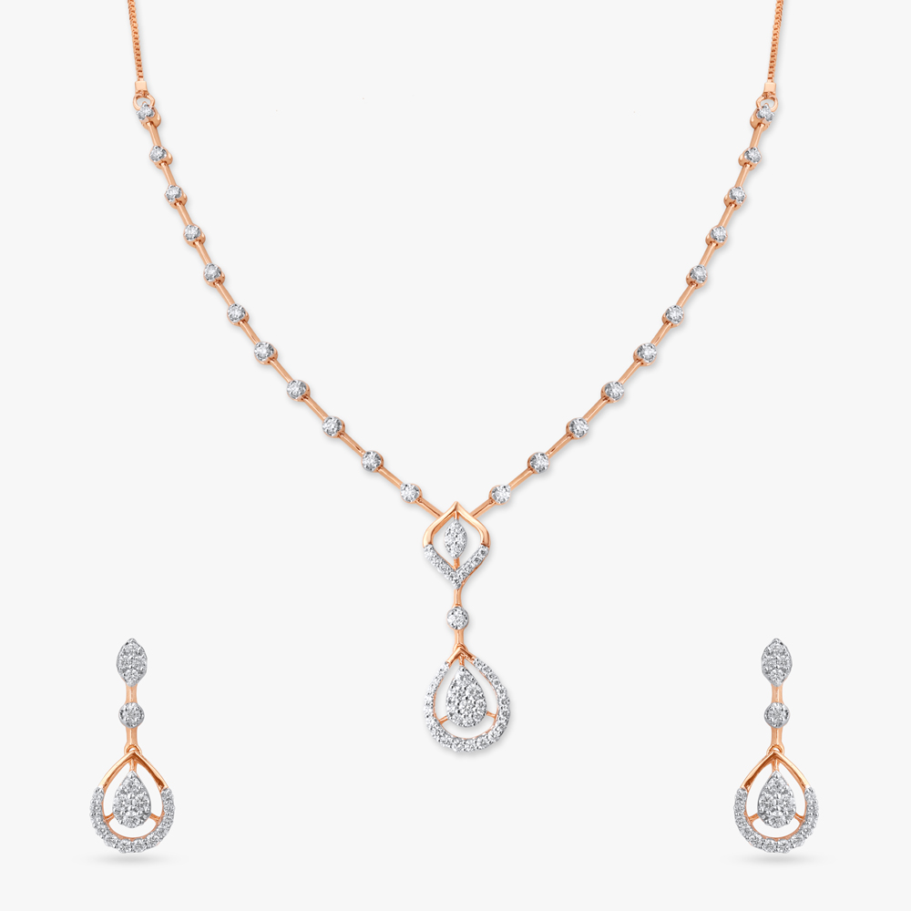 Darling Dewdrop Diamond Necklace Set