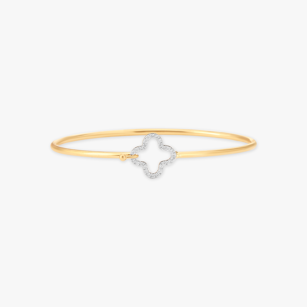 Floral Openable Diamond Bangle