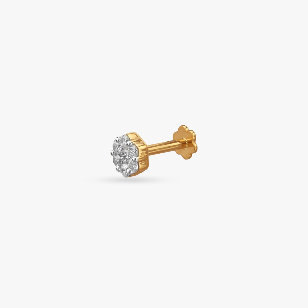 Petite Cluster Diamond Nose Stud