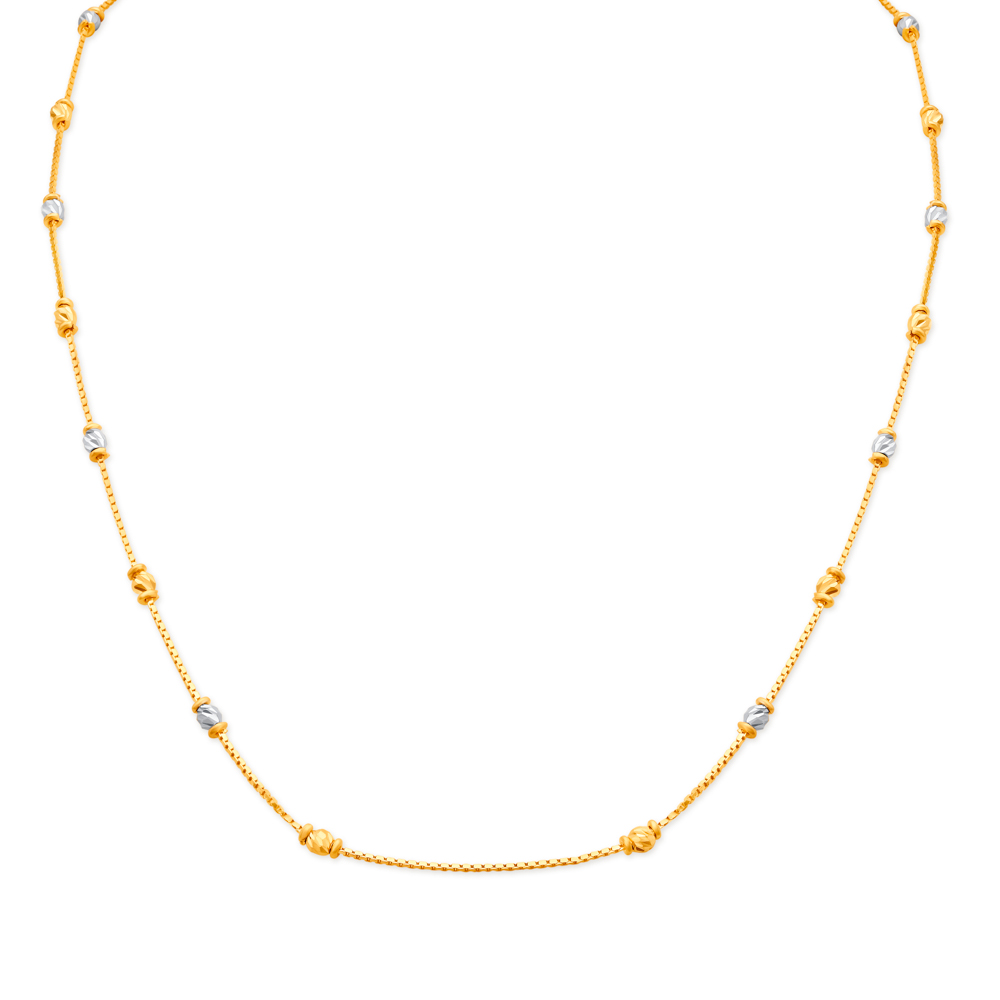 

Contemporary Sleek Gold Bead Chain