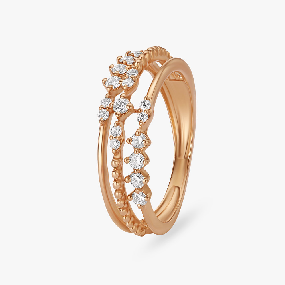 Stacked Diamond Finger Ring
