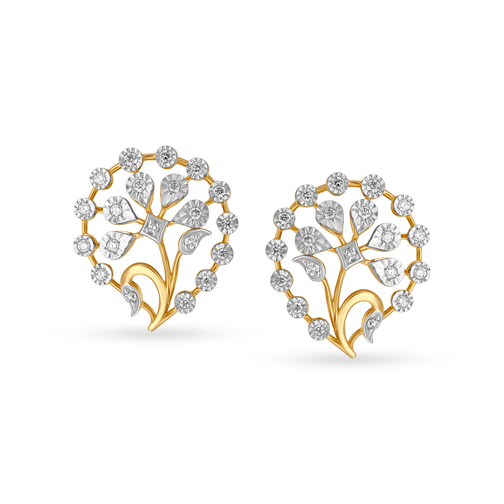 Paradise Diamond Stud Earrings