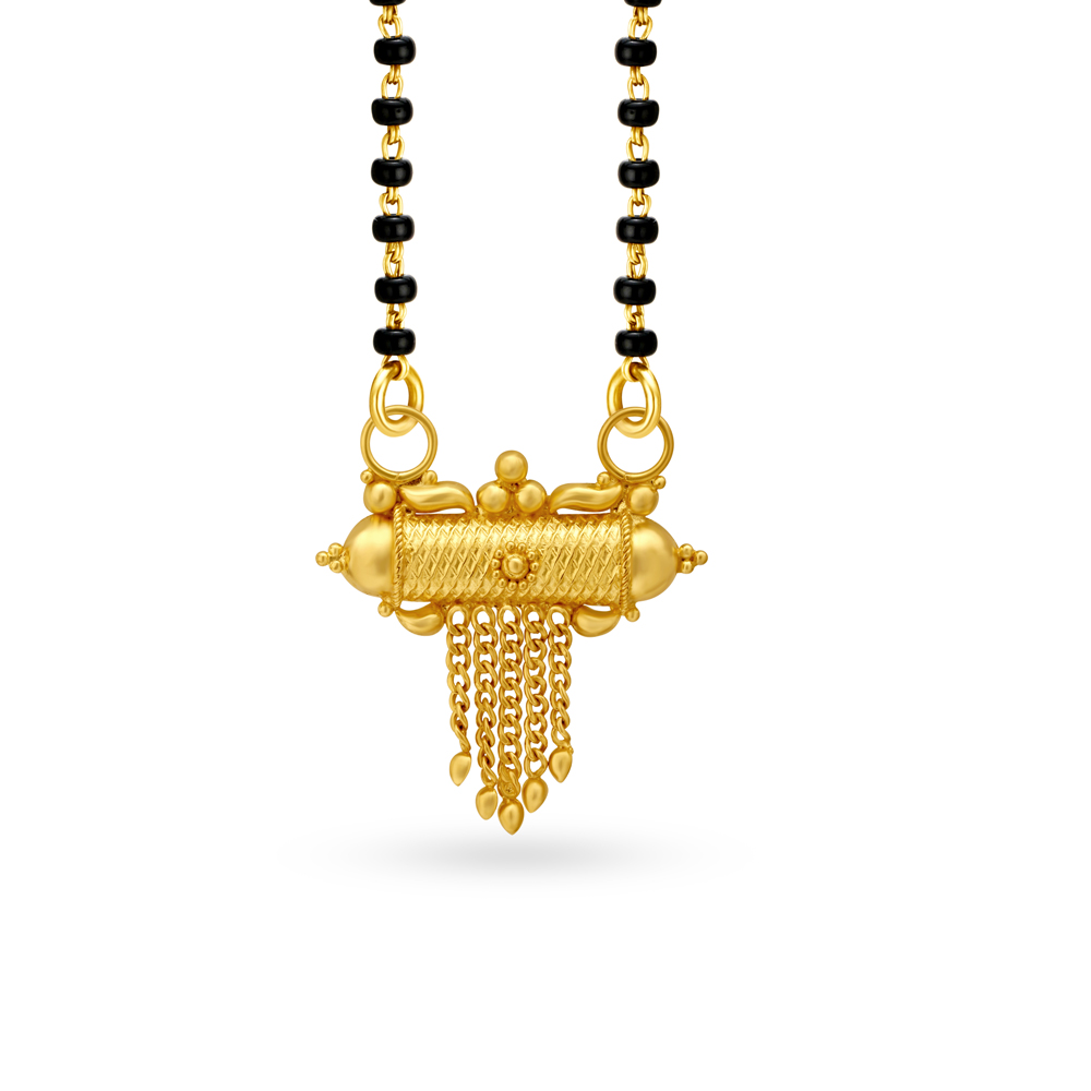 Cylindrical Gold Pendant