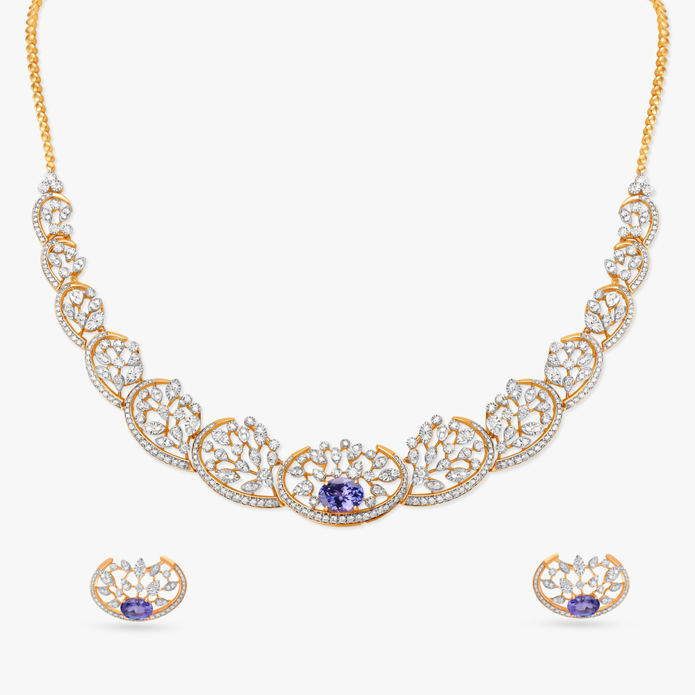 Glistening Dew Diamond Necklace Set