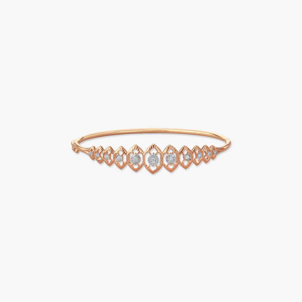 Chevron Crown Diamond Bangle