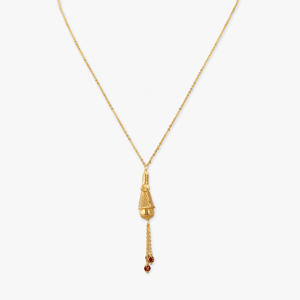 

Tassel Elegance Gold Pendant with Chain