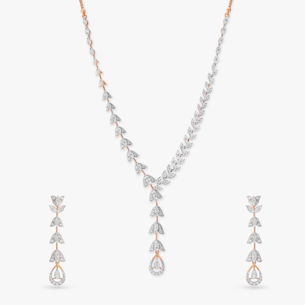Radiant Diamond Necklace Set
