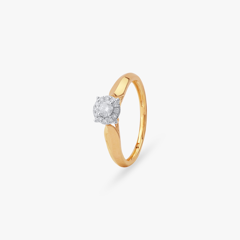 Vintage Crown Diamond Ring