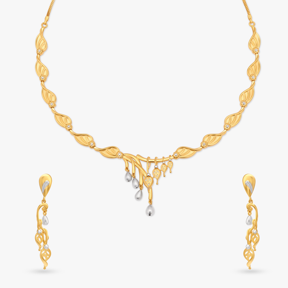 Leafy Trellis Necklace Set