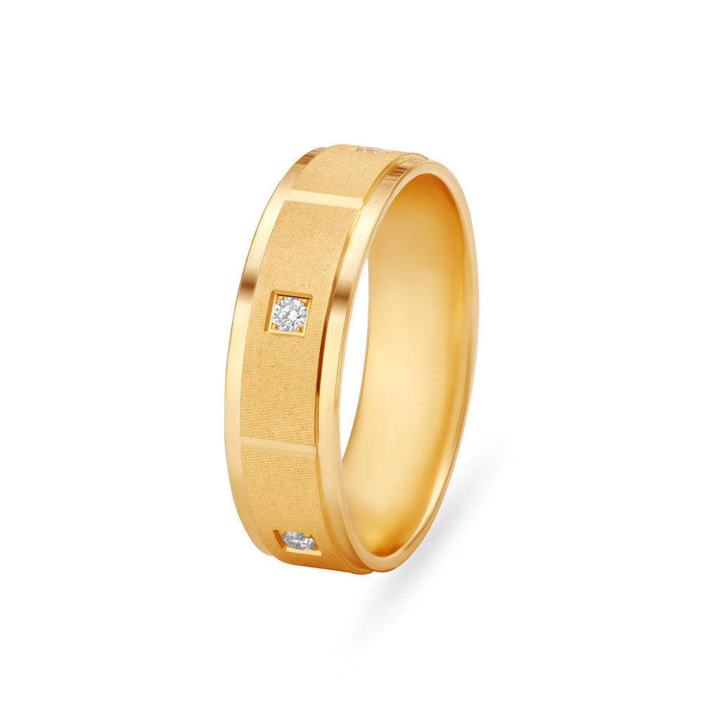 Structured Men's Diamond Finger Ring