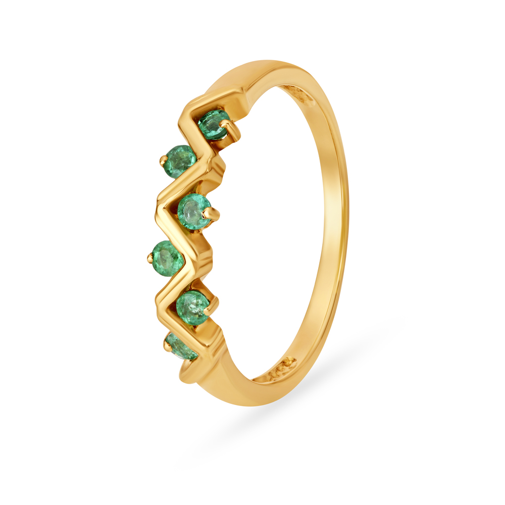 

Ethereal Emerald Gold Finger Ring