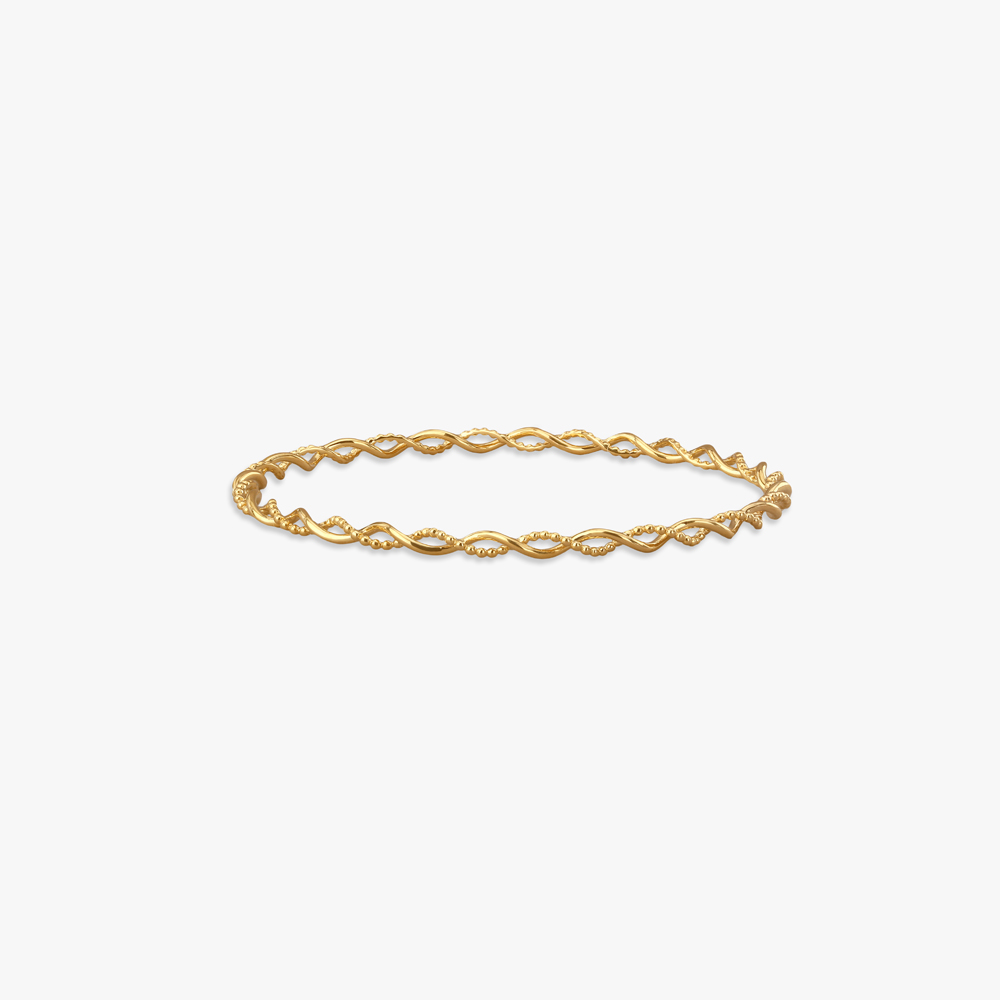 Spiral Filigree Gold Bangle