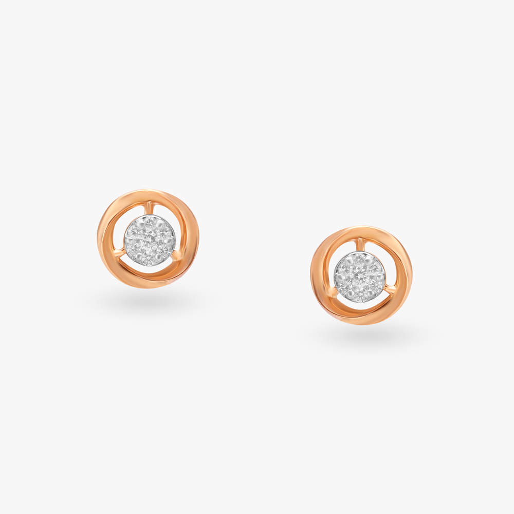 Round Diamond Stud Earrings