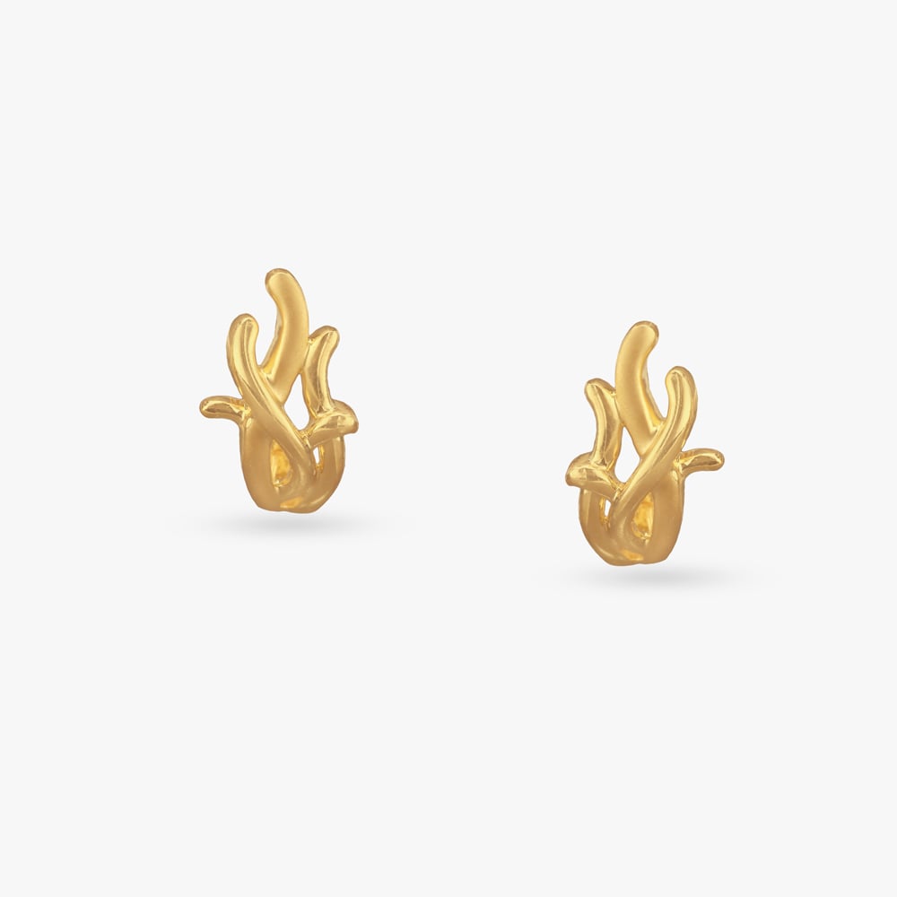 Grace Swan Gold Stud Earrings