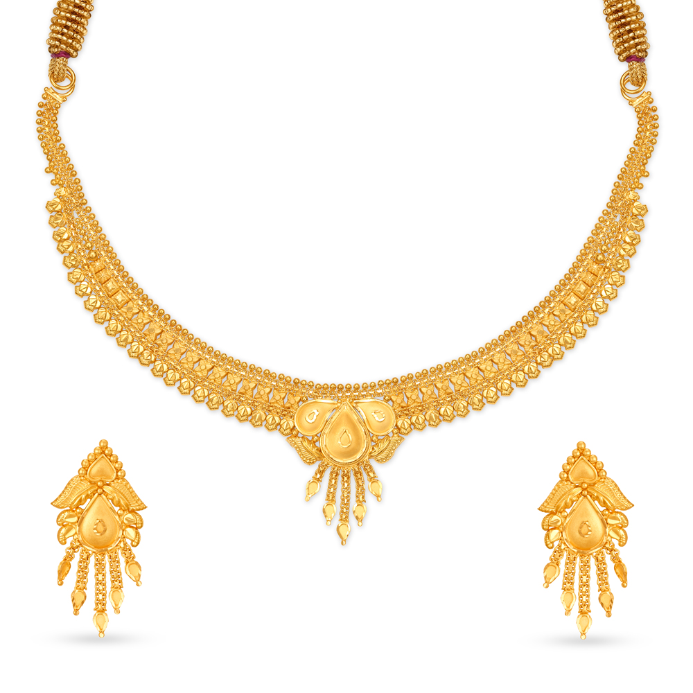 Exquisite Gold Necklace Set