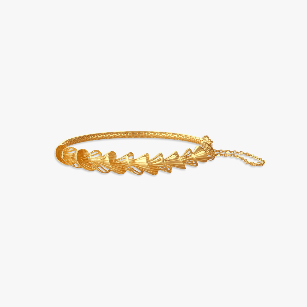 Swirl Play Gold Bangle