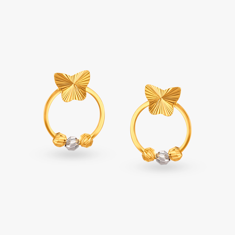 Butterfly Bliss Gold Drop Earrings