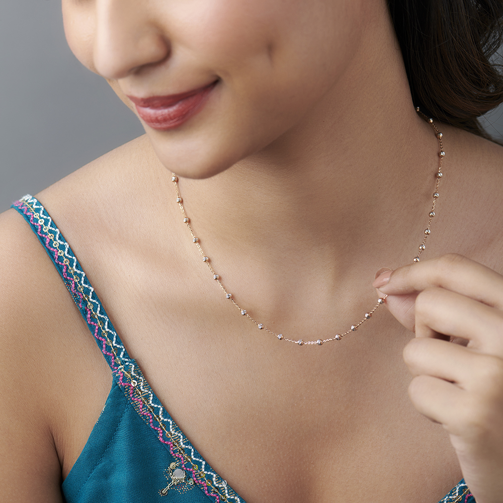 

Alluring Beaded Gold Chain