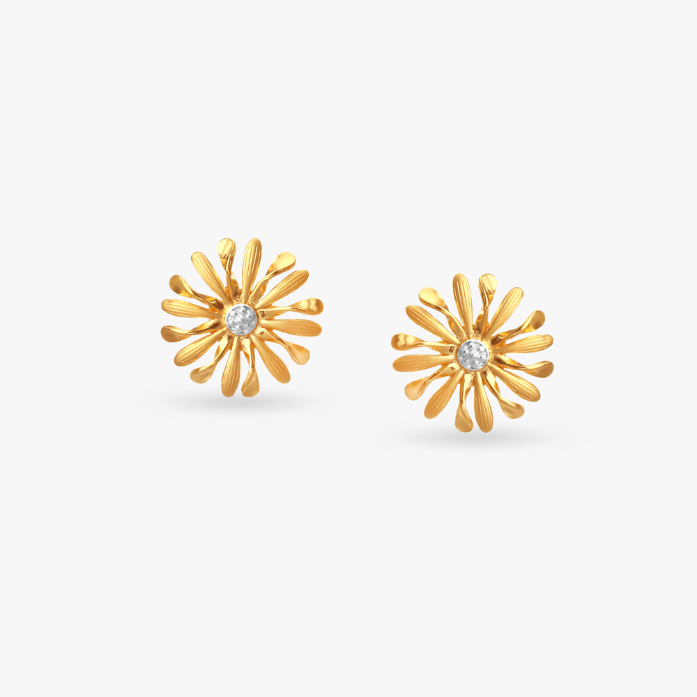 Blossom Bright Gold Drop Earrings