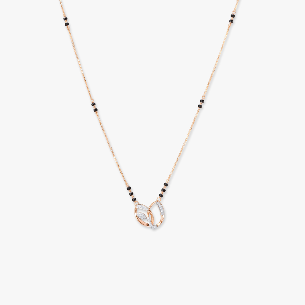 Entwined Oval Diamond Mangalsutra