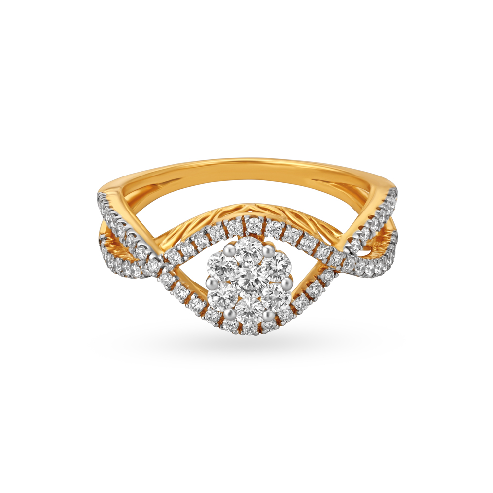 

Imperial Intertwined Diamond Gold Finger Ring