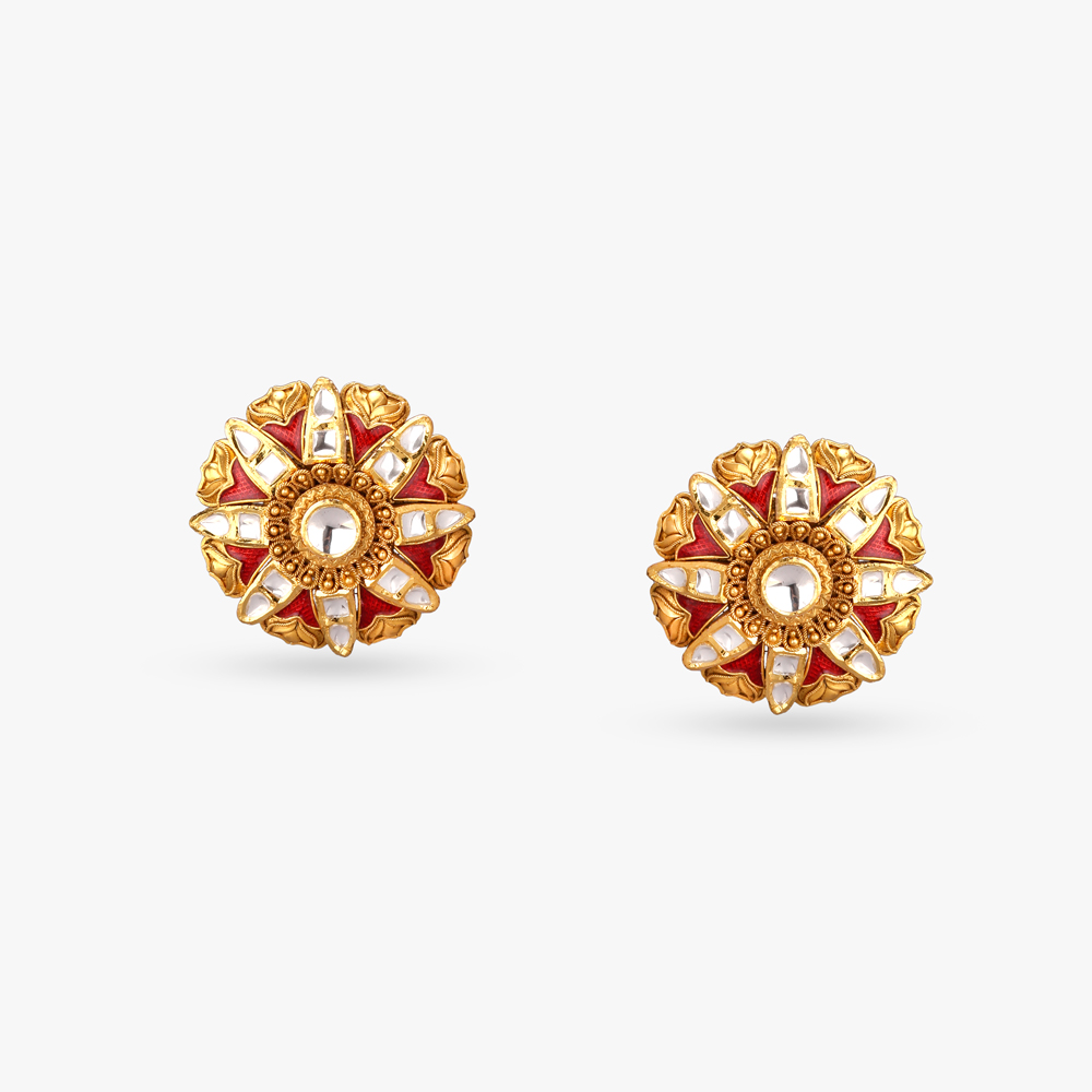 

Noble Allure Gold Stud Earrings