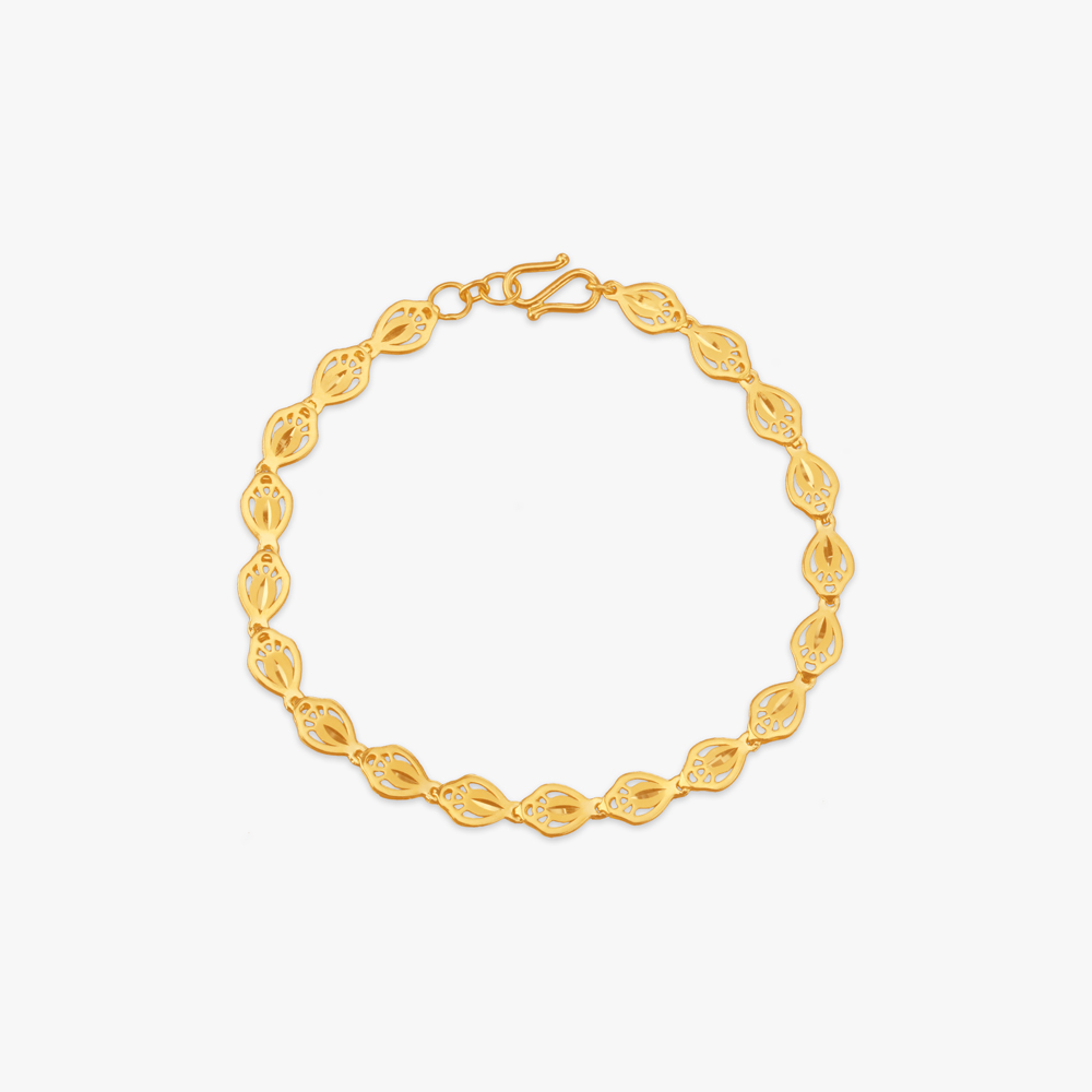 Sculpted Bloom Gold Bracelet