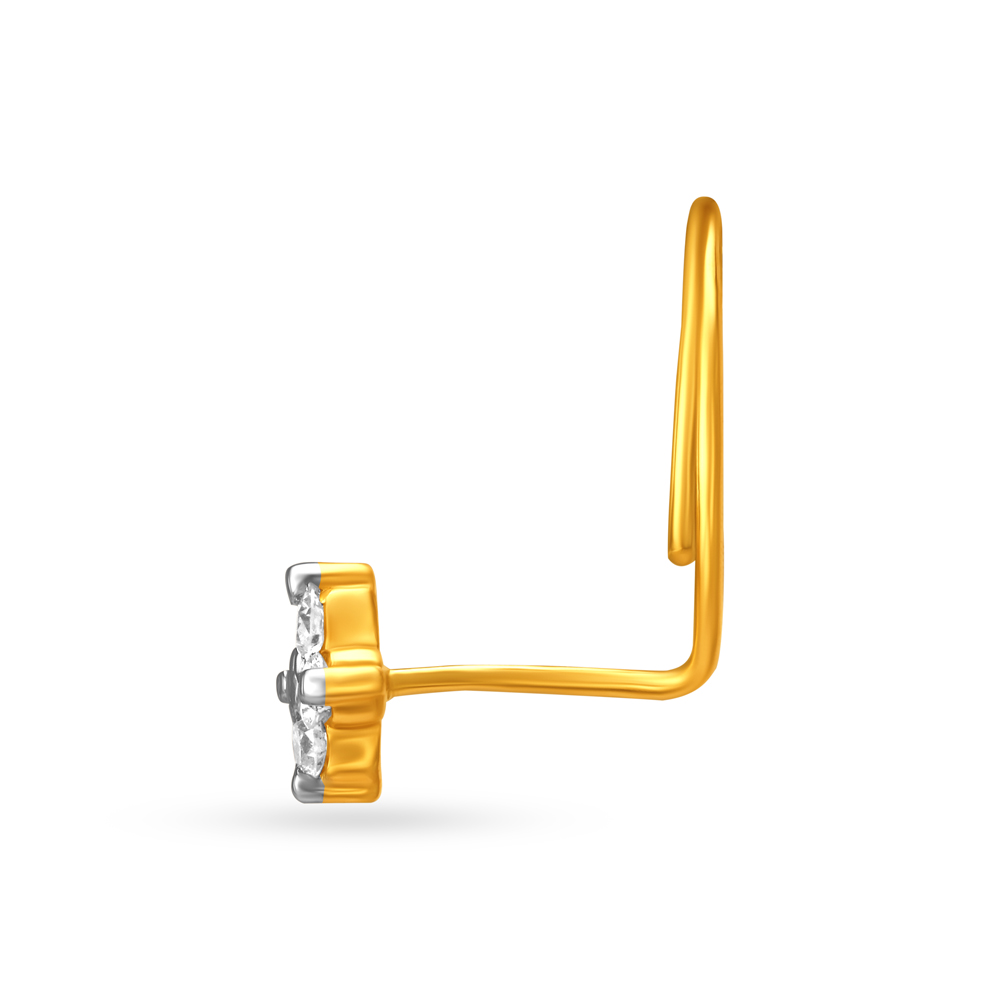 

Dainty Sublime Gold and Diamond Nose Pin