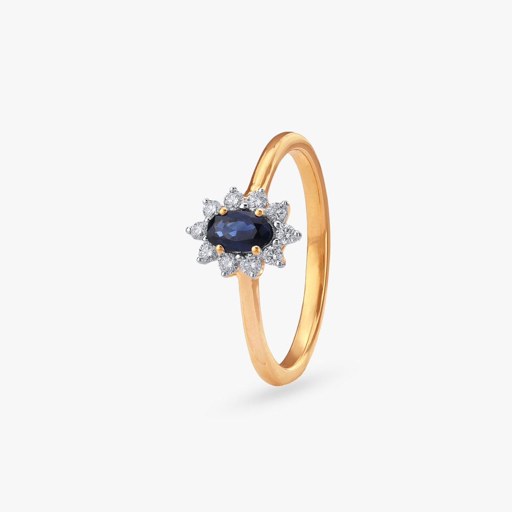 Midnight Bloom Diamond Ring