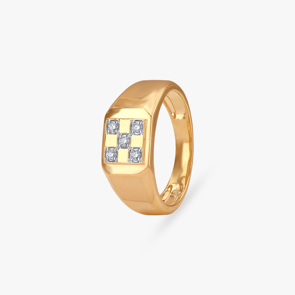 Cross Shine Diamond Ring for Men