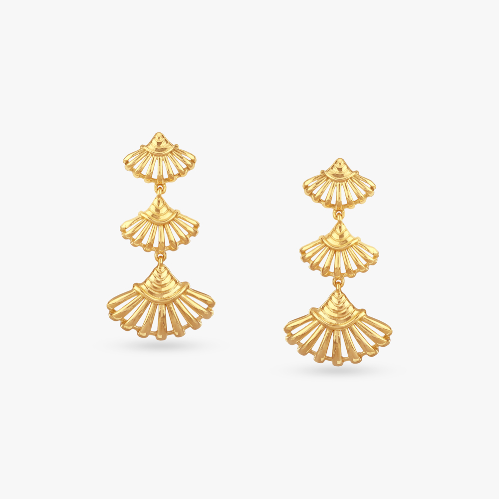 Layered Grace Gold Drop Earrings