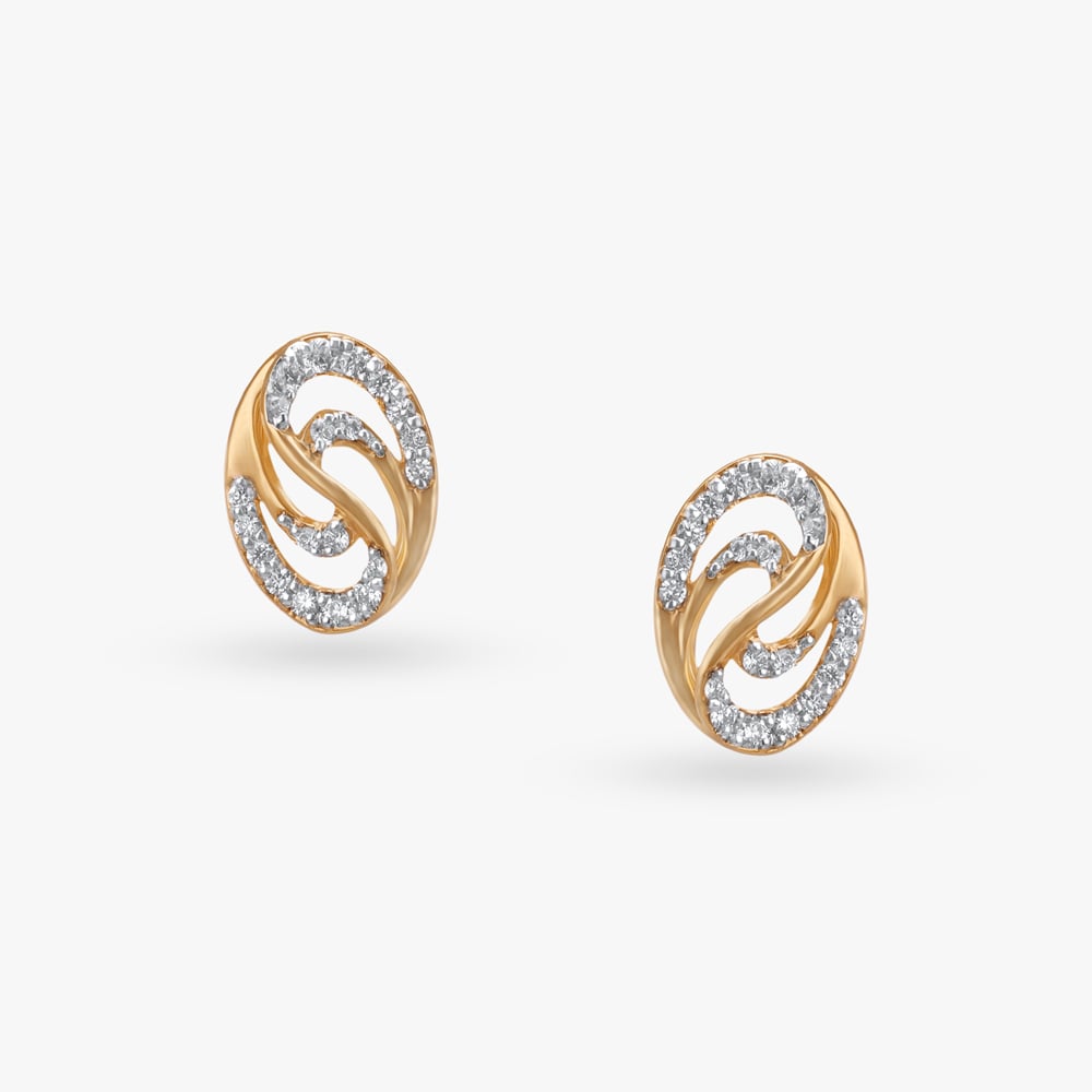 

Swirling Luxe Diamond Stud Earrings