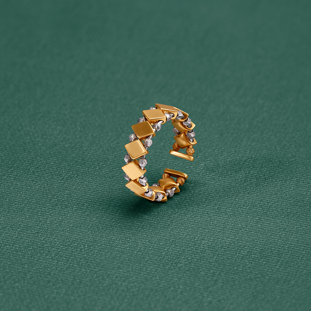

Sleek Beaded Ring