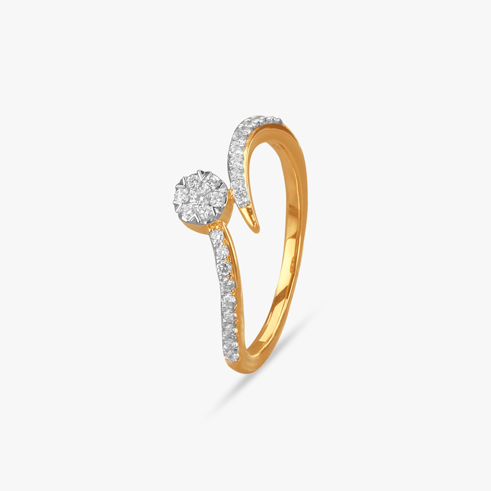 Radiant Wrap Diamond Finger Ring