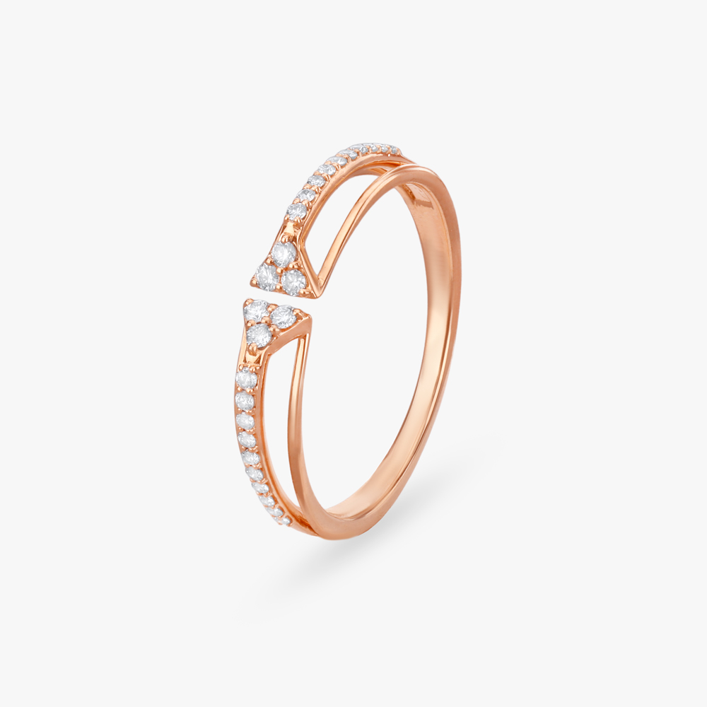 Radiant Split Diamond Finger Ring