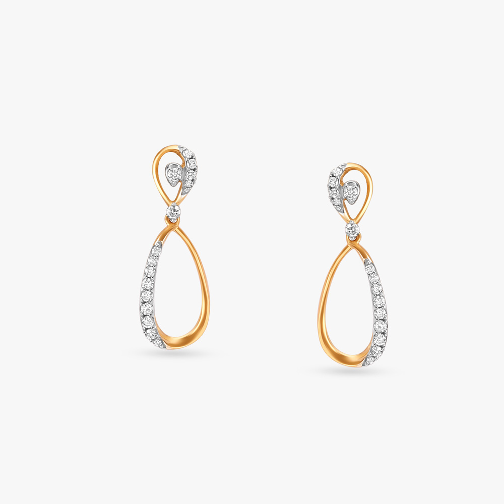 Refined Glamour Diamond Drop Earrings