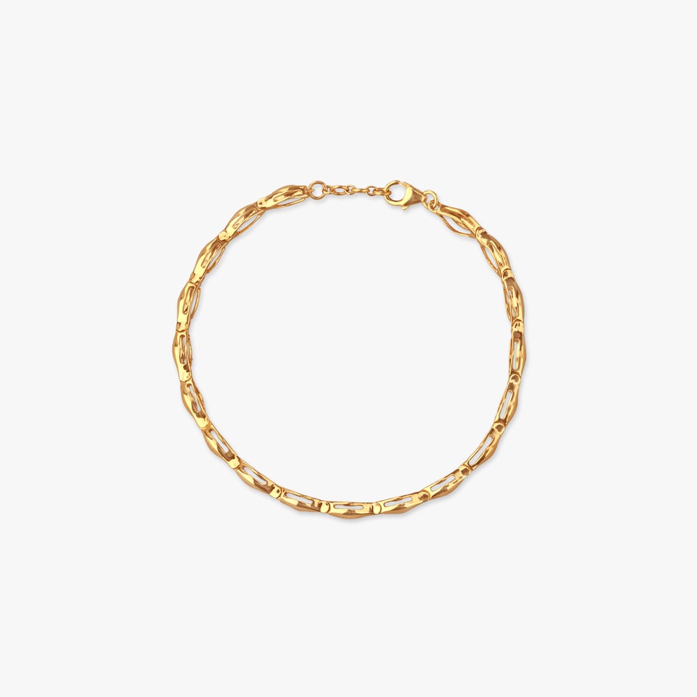 Molten Wave Gold Bracelet
