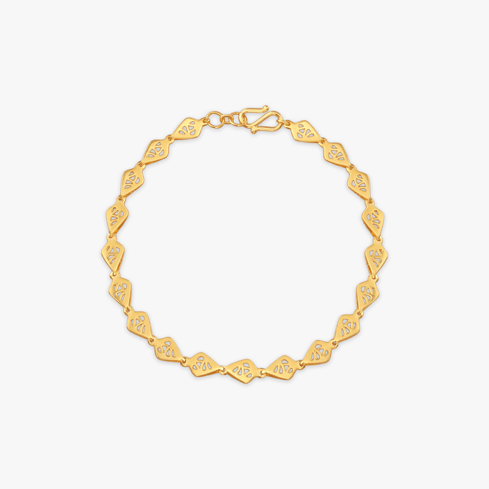 Angular Glow Gold Bracelet