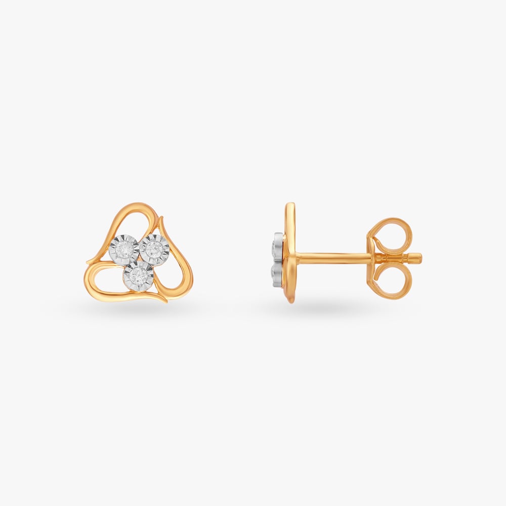 

Triangular Diamond Stud Earrings