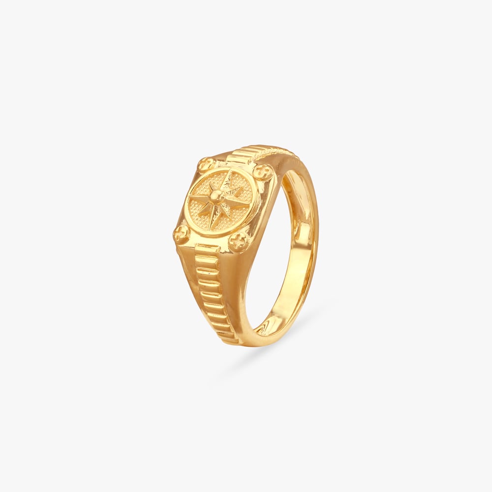 Guiding Star Gold Ring for Men