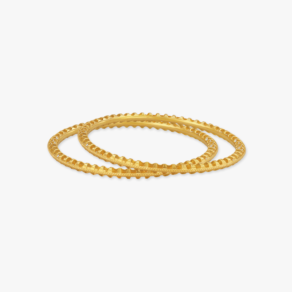 Radiant Horizon Gold Bangles